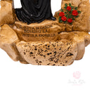 Acquasantiera Santa Rita Crocifisso 24cm Maestro Cassetta Resina Marmo