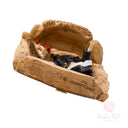 Acquasantiera Santa Rita Crocifisso 24cm Maestro Cassetta Resina Marmo