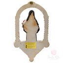 Acquasantiera Arco Santa Rita Rose Croce 28cm Maestro Cassetta Resina Marmo