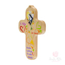Croce Legno Santa Rita da Cascia 9x14cm - Artigianato Italiano