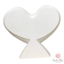Cuore con Rose Santa Rita da Cascia Resina Bianca e Oro