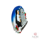 Calamita Resina Santa Rita da Cascia con Basilica 6,5x5cm