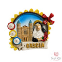 Calamita Girasole Santa Rita da Cascia 6x7cm