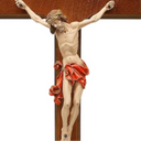Crocifisso Legno Betulla Gesù Resina