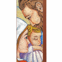 Quadro Sacra Famiglia MDF Stefano Calisti 50x10cm - Arte Religiosa Moderna