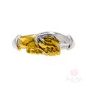 Fede di Santa Rita Oro Bianco e Giallo 18 kt
