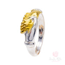 Fede di Santa Rita Oro Bianco e Giallo 18 kt