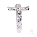 Anello Croce con Cristo in Argento 925