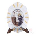 Quadretto Santa Rita Vetro Murano Placca Bilaminato Oro o Smalto