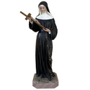 Statua Santa Rita 130cm Vetroresina Occhi Vetro Processionale