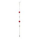 Bracciale Argento 925 Rose Pasta Corallo Croce Chiusura Gancio