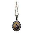 Collana in acciaio con strass di Santa Rita