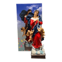 Statua Madonna che scioglie i nodi in resina cm20