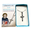 Collana Croce San Benedetto Acciaio Anallergico