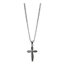 Collana in argento 925 con croce e strass