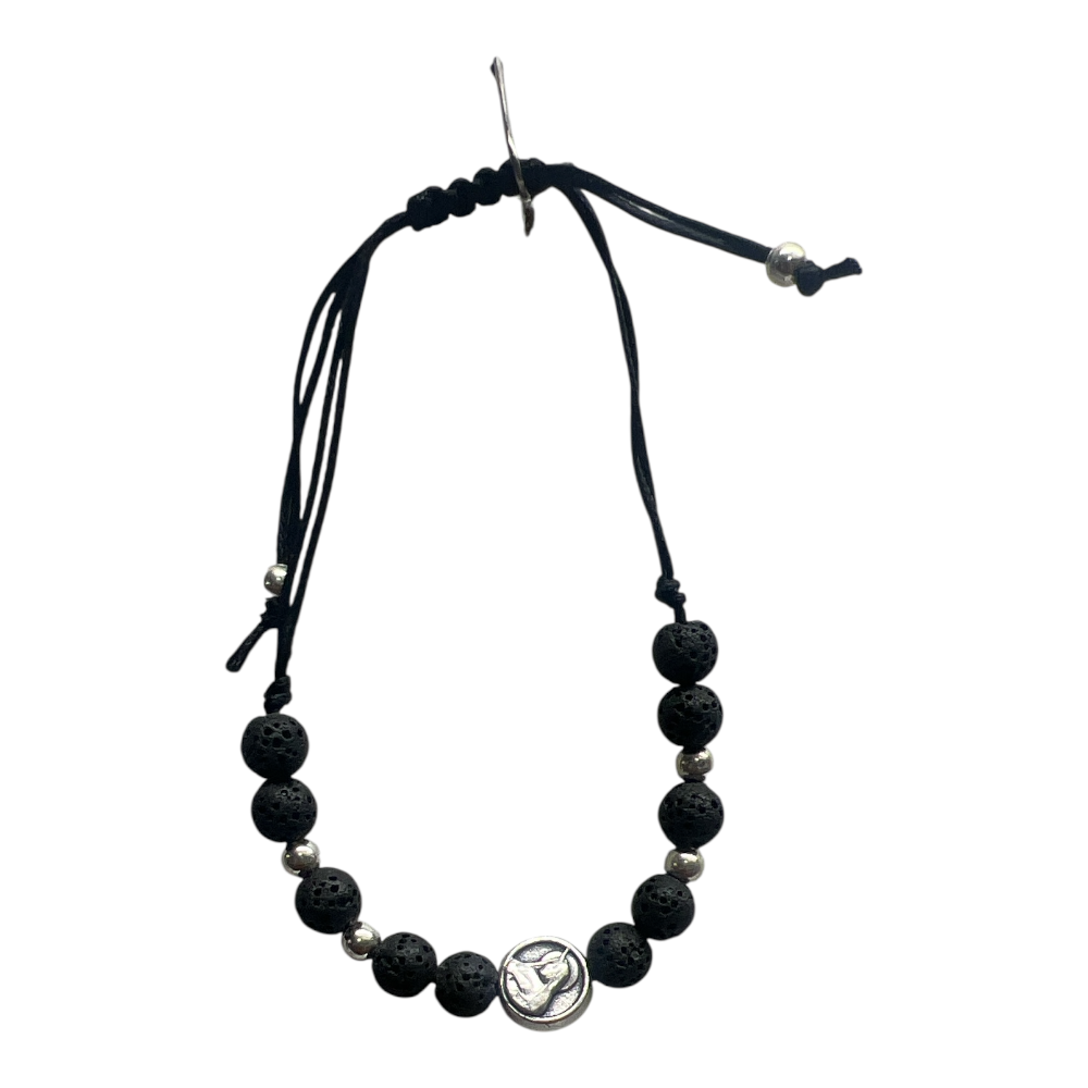 Bracciale regolabile pietra lavica