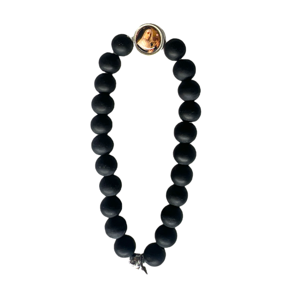 Bracciale Santa Rita vetro satinato