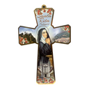 Croce in legno con immagine di Santa Rita e luoghi sacri di Cascia