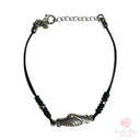 Bracciale Corda Mani Santa Rita Argento 925 Chiusura Catenella