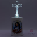 Lumino Elettrico Santa Rita con Croce Luminosa - Luce Votiva LED