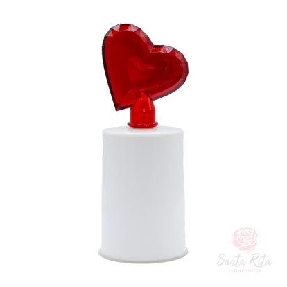 Candela Elettronica Con Effetto Fiamma Rossa In Vetro Trasparente – Per Camere Ardenti, Interni Ed Esterni - 3