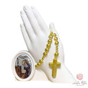 Mani in Preghiera con Rosario Santa Rita da Cascia Resina Bianca