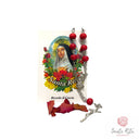 Kit devozionale Santa Rita con rosario decina profumato alle rose, santino petali preghiera