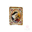 Calamita Santa Rita Pergamena in Legno di Ulivo