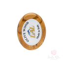 Calamita Santa Rita Ovale in Legno di Ulivo