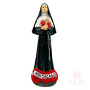 Statua Santa Rita Resina Rose e Scritta