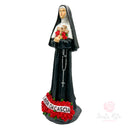 Statua Santa Rita Resina Rose e Scritta