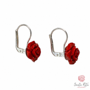 Orecchini Rosa Pasta Corallo con Monachella Argento 925
