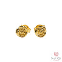 Orecchini Rosa in Oro Giallo 18kt