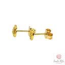Orecchini Rosa in Oro Giallo 18kt