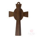 Croce Santa Rita legno in bilaminato Oro