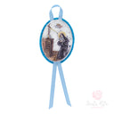 Sopraculla Santa Rita Carillon bilaminato smaltato azzurro