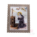 Quadro Santa Rita con placca argento o smaltato