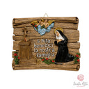Pergamena Santa Rita da Cascia Benedici Famiglia 19x14