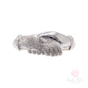 Fede di Santa Rita diamantata Argento 925