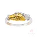 Fede di Santa Rita Argento 925 bicolore- pesante