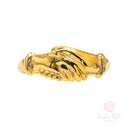 Fede di Santa Rita Argento 925 bagno oro-pesante