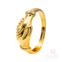 Fede di Santa Rita Argento 925 bagno oro-pesante