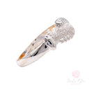 Fede di Santa Rita Argento 925 diamantata-pesante