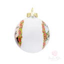 Palla di Natale Santa Rita in Ceramica Dipinta a Mano