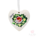 Cuore in Ceramica Dipinto a Mano 7x7cm