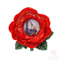 Calamita Rosa rossa Santa Rita in resina