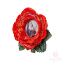 Calamita Rosa rossa Santa Rita in resina