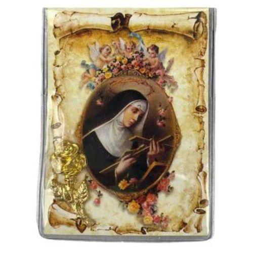 Santino di  Santa Rita con rosa