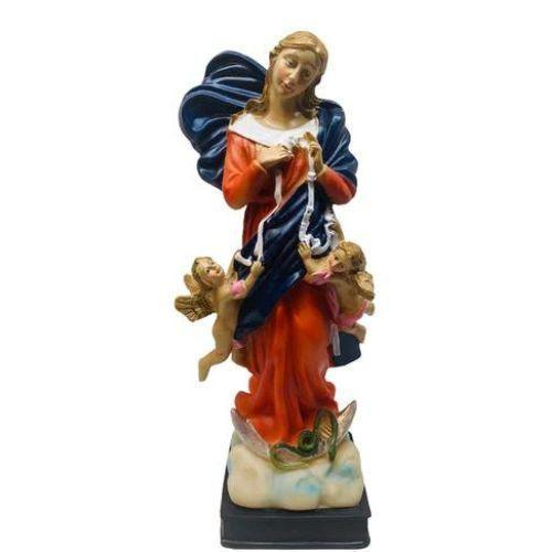 Statua Madonna che scioglie i nodi in resina cm20