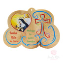 Quadretto Santa Rita Legno Forma Nuvola ☁️ Preghiera Famiglia Made in Italy Artigianale